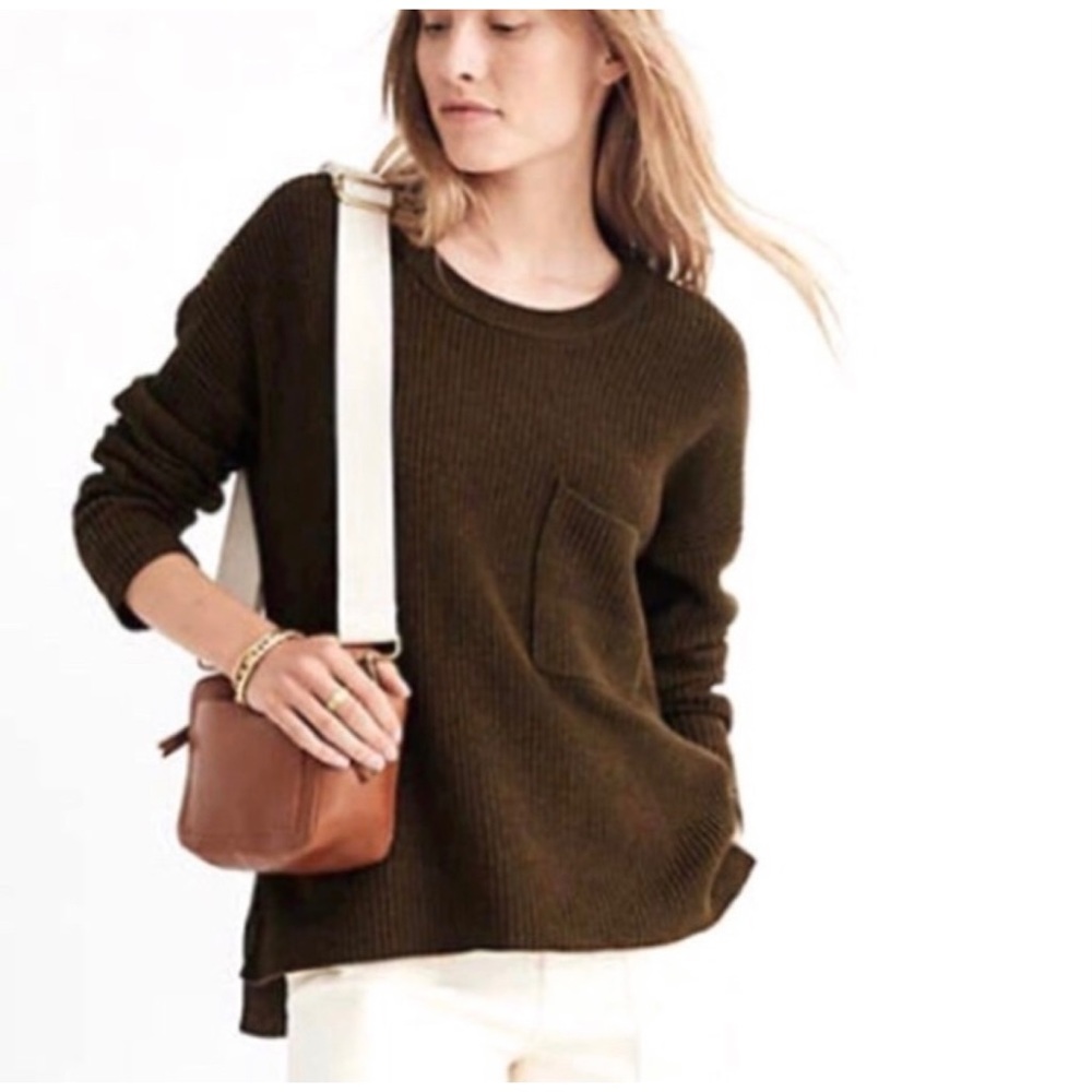 NWT Madewell Thompson Pocket Pullover Sweater